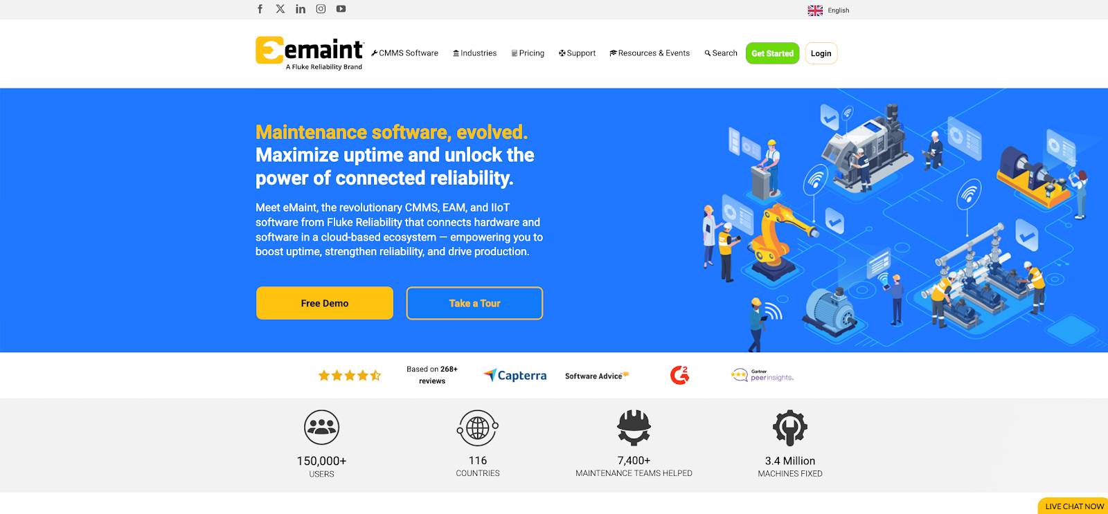 eMaint - key features asset tracking