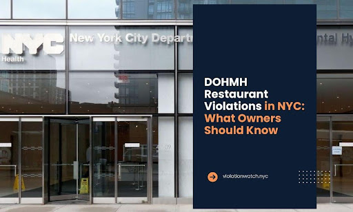 DOHMH Restaurant Violations NYC